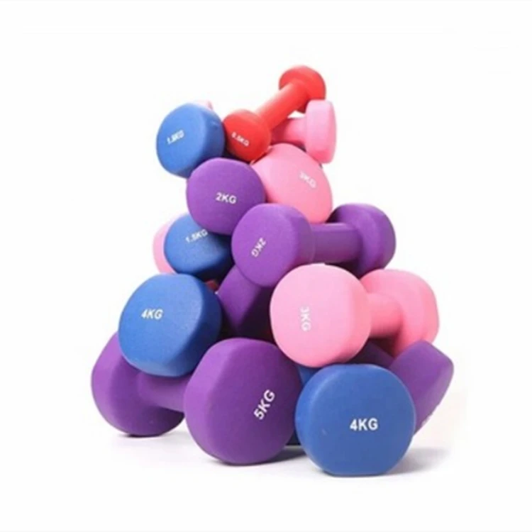 

Hot sale Fitness Exercise Bodybuilding convenience woman Neoprene walking dumbbell, Black,pink blue