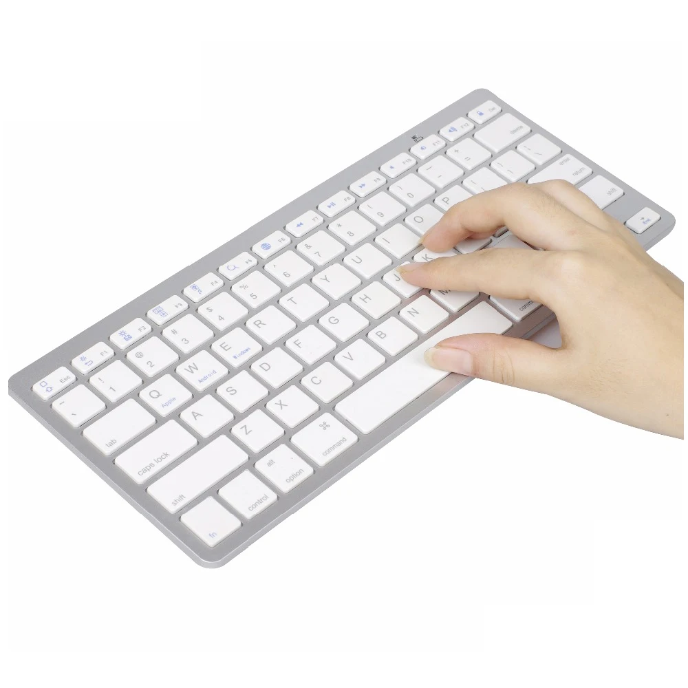 

ultra slim mini portable pc english korean bluetooth wireless spanish keyboard for mobile phone tablet