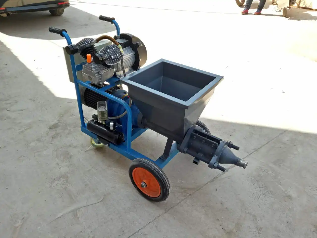 China exported automatic wall cement rendering /plastering machine price