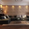 natural material interior wave 3d wall panell decorative bamboo fiber panel for home decoration