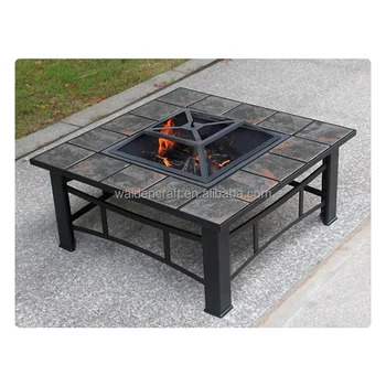 Outdoor Patio Ceramic Tile Fire Pit Bbq Stove With Grill Buy Bbq