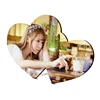 Double heart shape digital design medium density composite board material sublimation blank photo frame for decoration