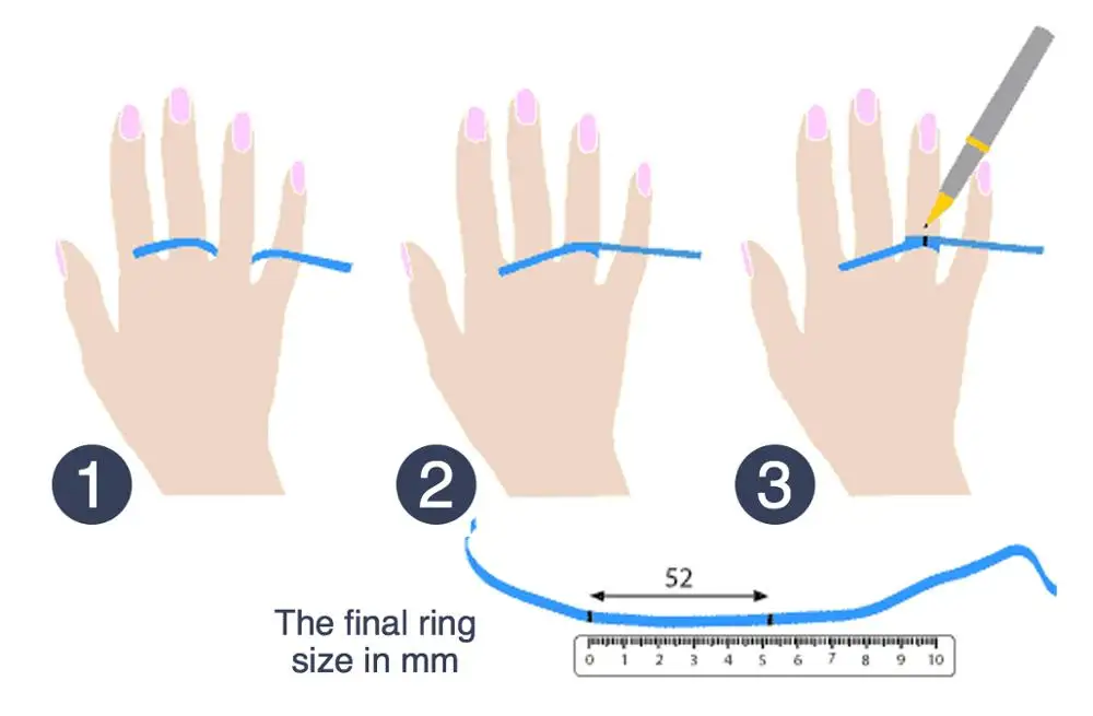 Узнать размер пальца для кольца