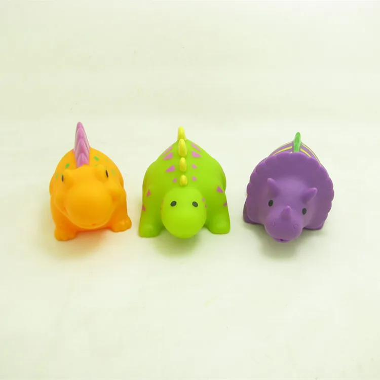Custom design dinosaur baby tub squirt waterproof bath toys for kids