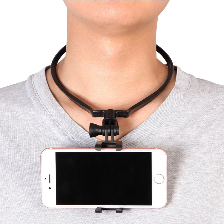 Handsfree Wearable Hang On Neck Holder Stand Kit For Mobile Phone