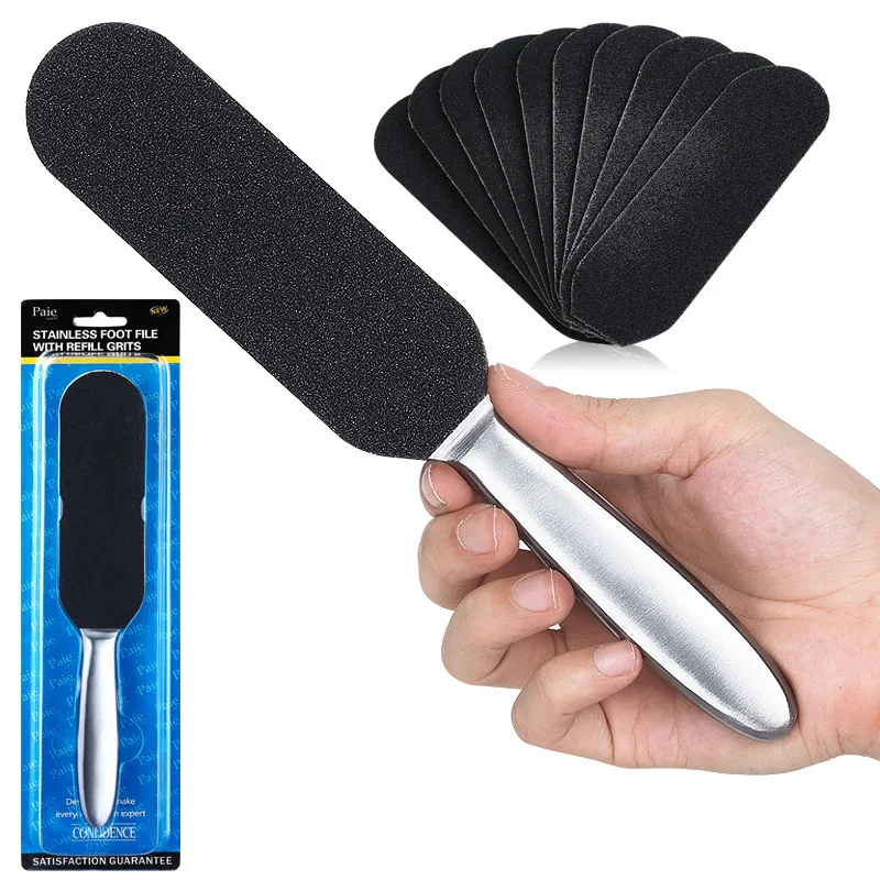 

High quality removable replaceable pads foot shape file, Black
