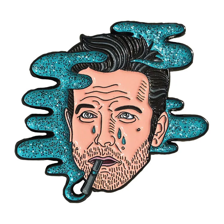 Ecofriendly Anime Metal Badge With Glitter Soft Enamel Custom Pin