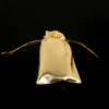 10pcs/lot Gold Silver Color Metallic Foil Organza Pouches Christmas Wedding Party Favour Gifts Candy Bags Jewelry Bag