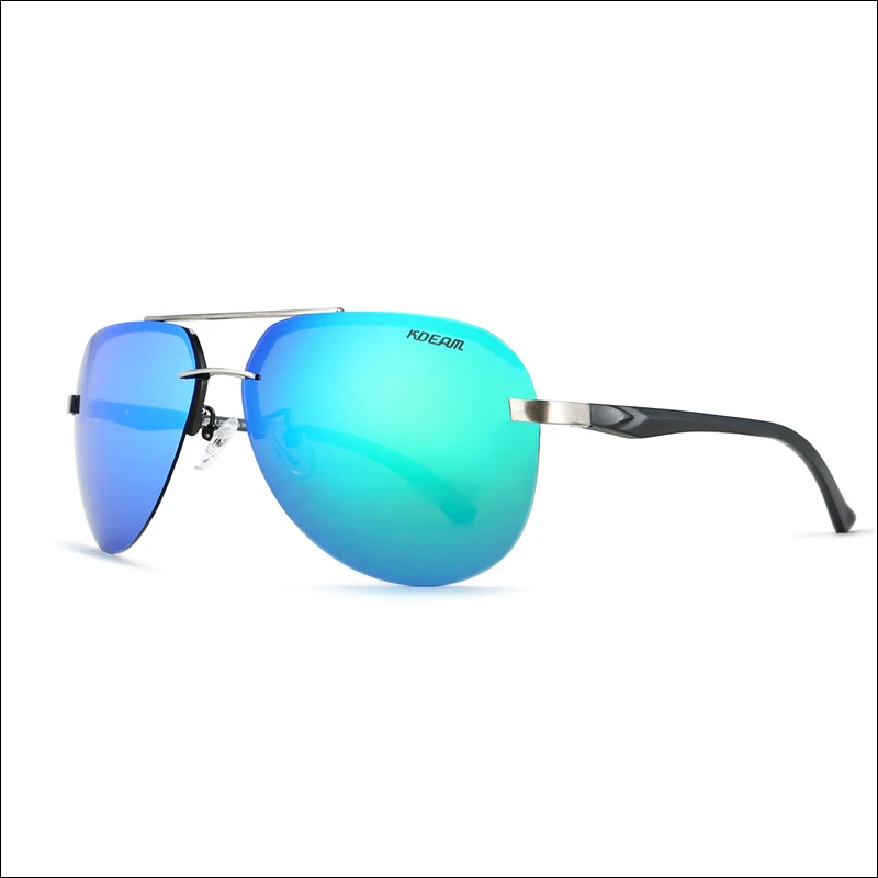 

KDEAM Rimless Sunglasses for Men Multicolored Red Blue Black Oversize Fashion Sunglasses Private Label UV Resistant Polarized