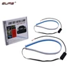 Hot 45cm Eyebrow light car LED daytime running ultra-thin bar double color white yellow Turning streamer decorative lights