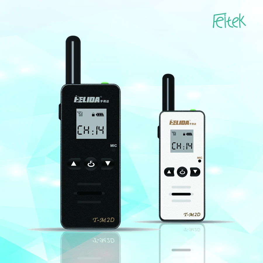 

Professional walkie talkie T-M2D mini support your headphones two way radio the LCD panel FM radio for gift