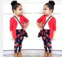 

Taobao Kid T-shirt Pants Cardigan 3 Pieces Girls Autumn Clothing Sets