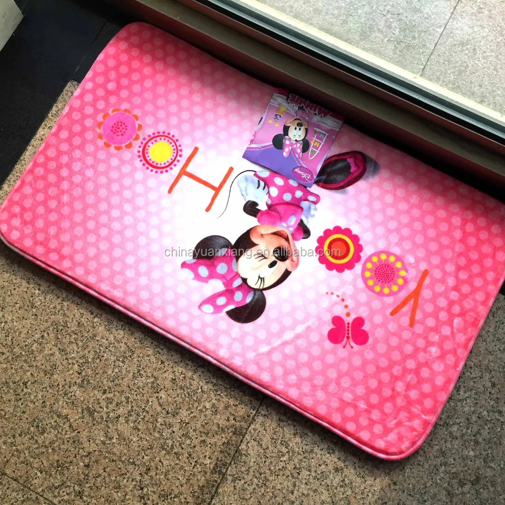 Mickey Mouse Design Child Floor Mats With Disney Fama
