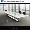 Artificial marble stone office furniture meeting table 12 person conference desk