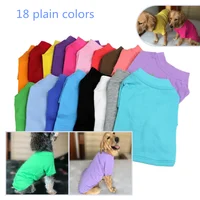 

100% cotton dog pet t-shirts for pet clothes blank color dog sweater manufacturer