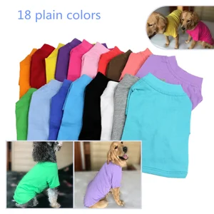 Image of 100% cotton dog pet t-shirts for pet clothes blank color dog sweater manufacturer