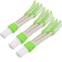 

Amazon Hot Sale Double Head Car Air Conditioner Vent Slit Cleaner Brush Window Dusting Blinds Keyboard Cleaning Brushes