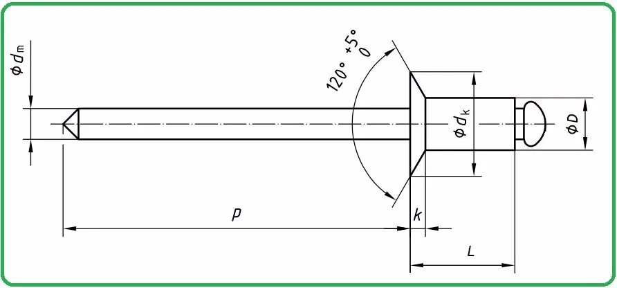 Iso 15978 Aluminum Countersunk Csk Blind Pop Rivets With Steel Mandrel ...