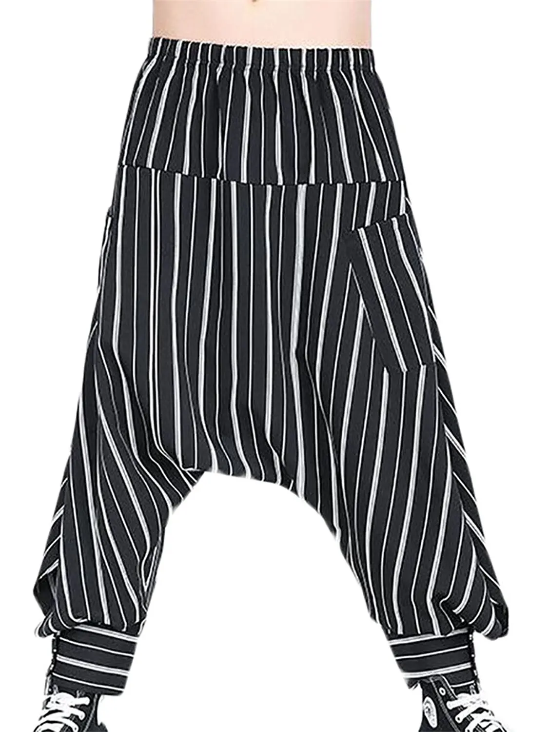 ZXFHZS Mens Active Fitness Casual Fall Winter Mid Rise Straps Fit Bottom Pants