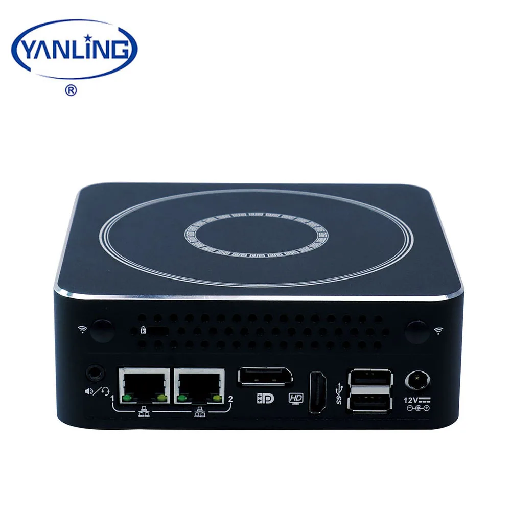 

YanLing new mini computer NUC-C3 with I7-7500U dual nic support win10 barebone mini fan pc