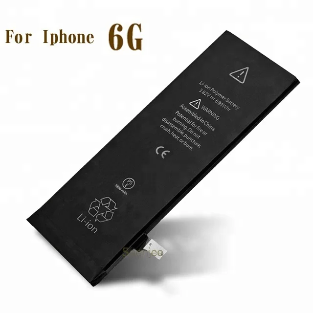 

Mobile Phone Battery For Iphone 6 AAA Grade 3.8 V 1810 mAh 6G Factory 100% Test 0 cycle OEM Replacement Repair Free Shipping, Black