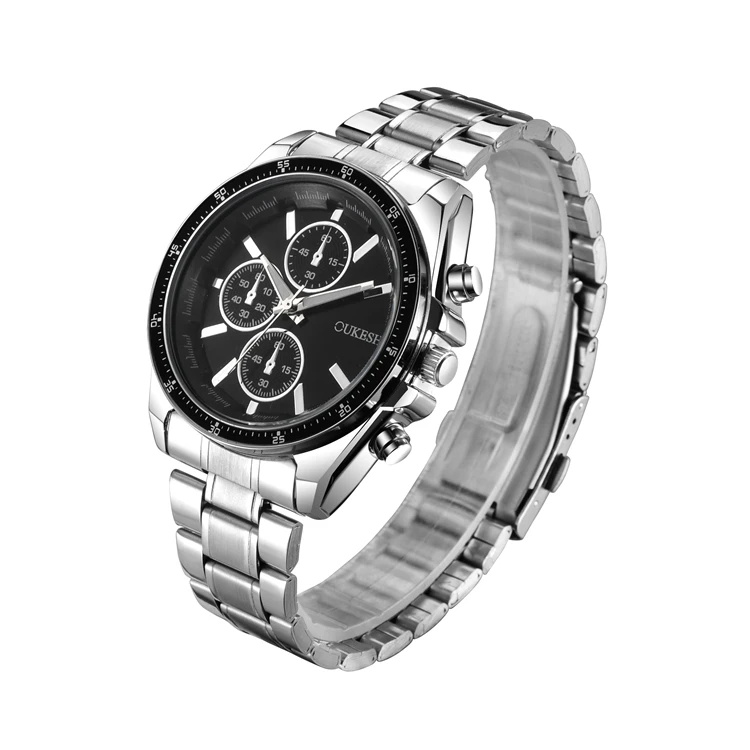

2020 Relogio Masculino Sport Watch Montre Homme Chronograph Watches Stainless Steel Mens Wristwatches, White,black