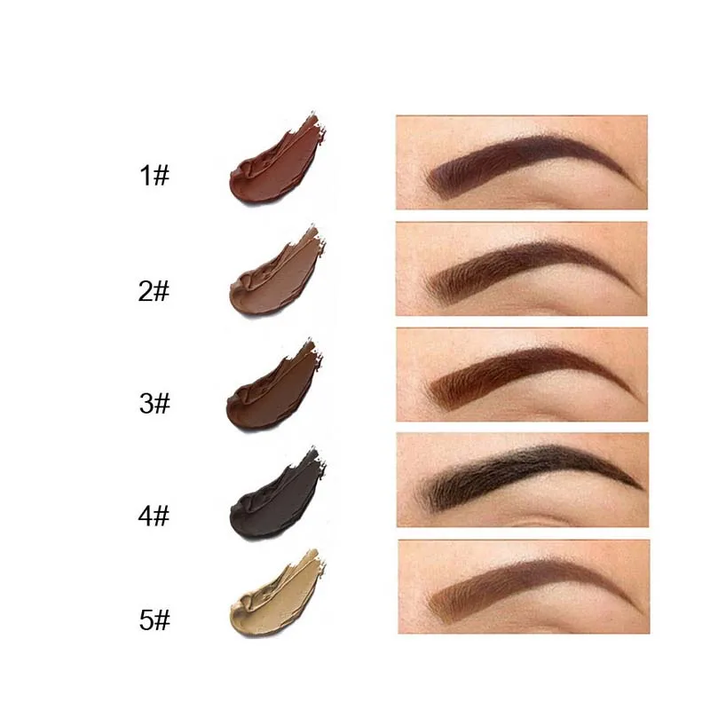 

Waterproof 5 colors Cream Eyebrow Makeup No Logo Eyebrow Gel with Brush