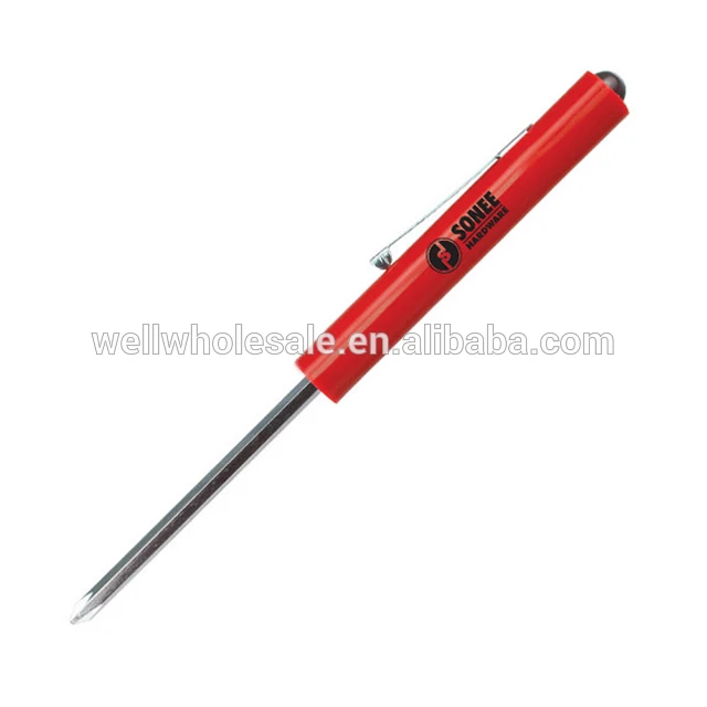 Promotional Flat Pocket Screwdriver With Clip Pocket
