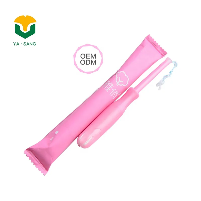 

Period used disposable plastic applicator tampons organic tampons, White
