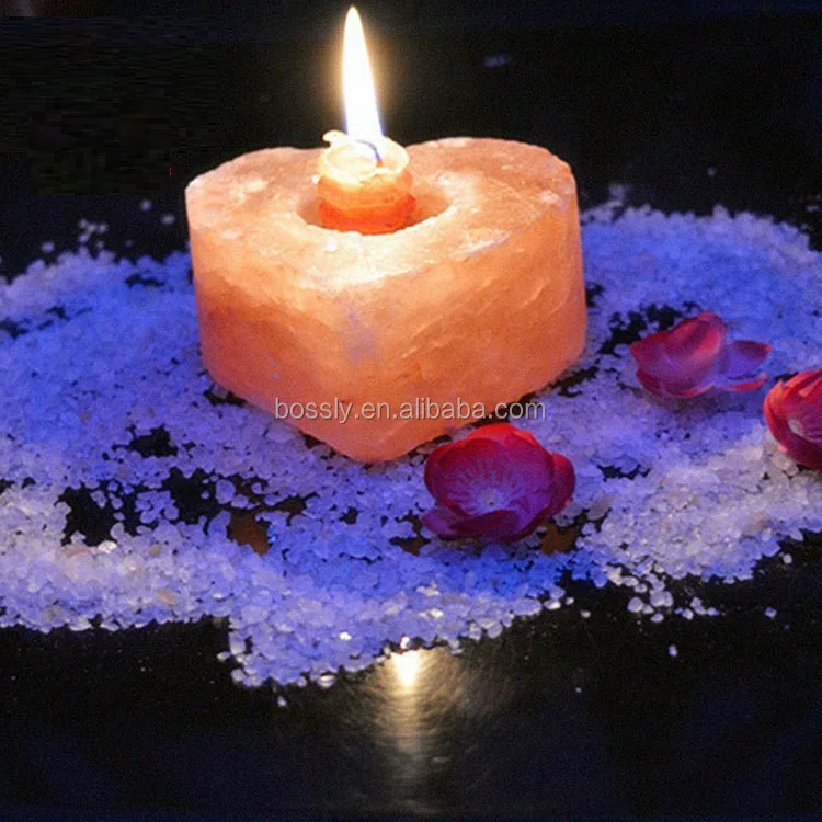 Natural Himalayan Salt Candle Holder Creative Heart Shape Crystal Salt Candlestick Buy