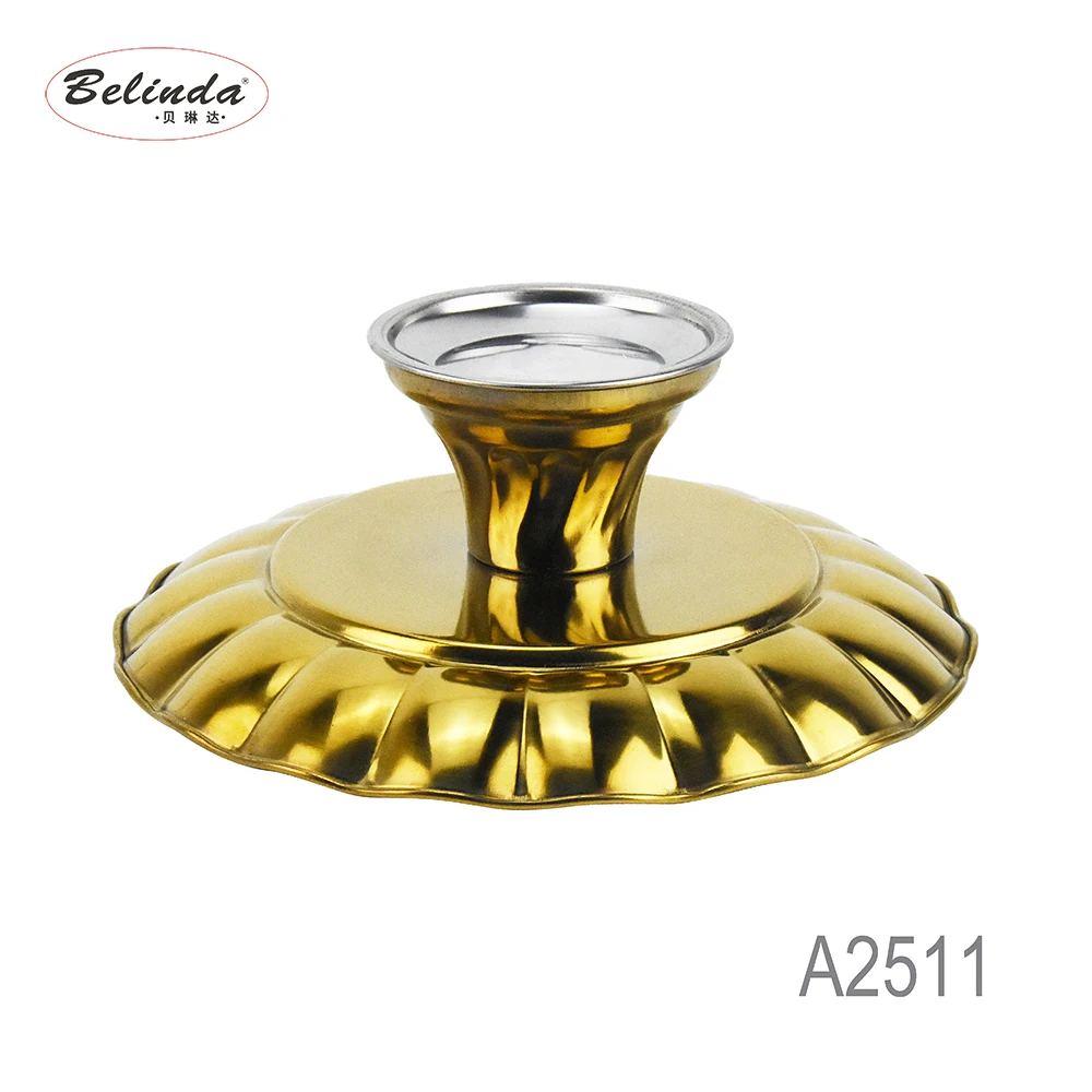 Fruit Dessert Wedding Serving Platter Stainless Steel Gold Pedestal Bowls 