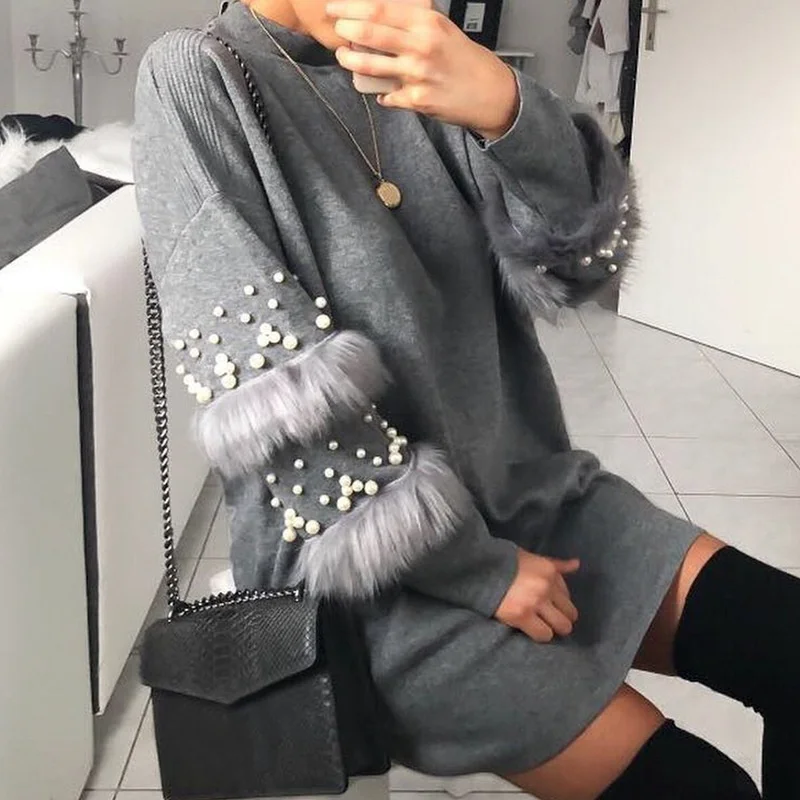 

B14234A women autumn and winter knit longer sweaters