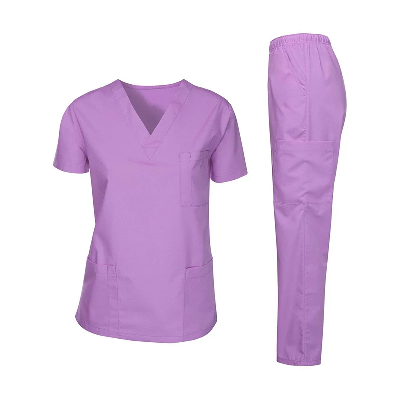 
Wholesale V-neck Scrubs Top And Pants For Doctor clothes 