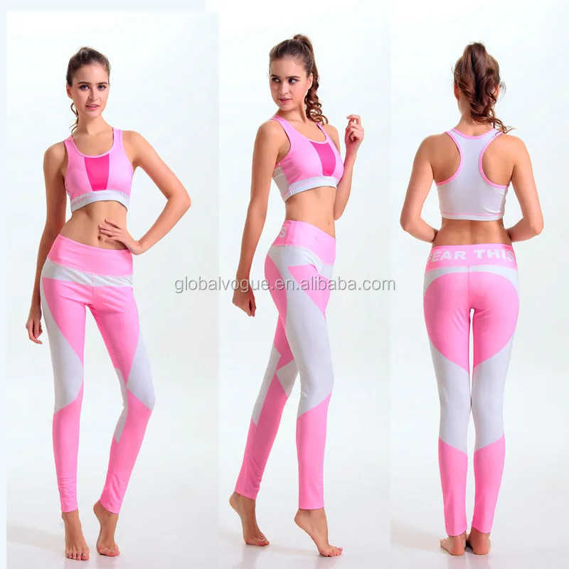 

Amazon New Sexy Tight Women Yoga Set Fashion Fitness Set Two Pieces Yoga Suit Women Sleeveless Top Sport Legging Spandex Workout