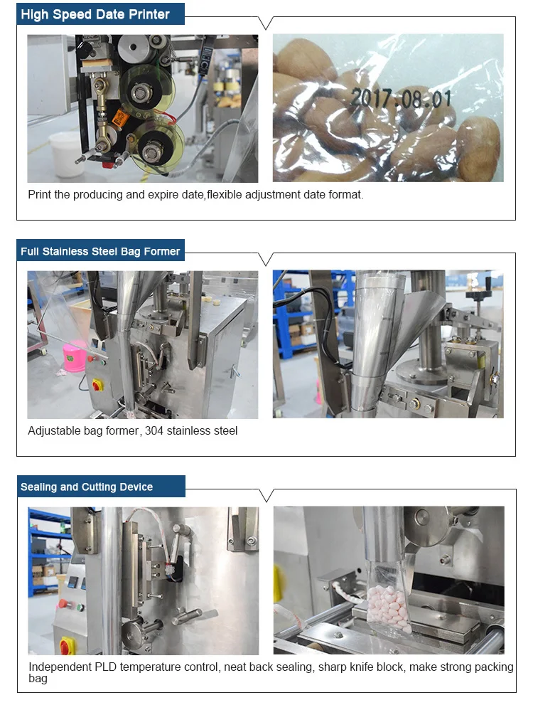 Small automatic measuring cup packing machine for grain  popcorn chinchin beans
