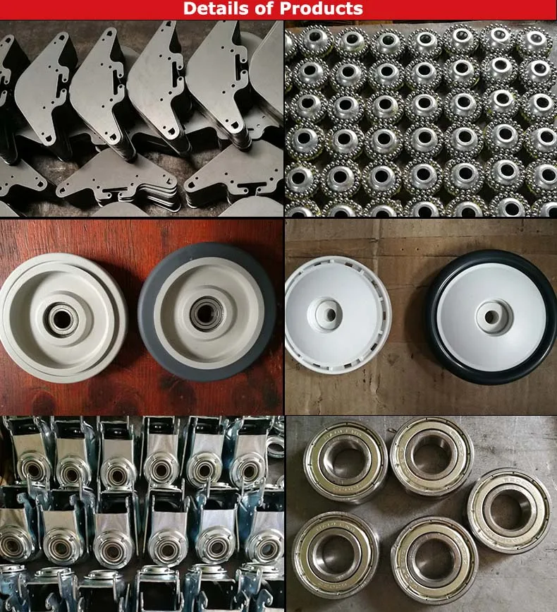 5 Inch Pu Medical Wheels Central Locking Hospital Bed Castor Wheel