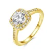 Hainon wholesale women 1 carat red diamond price rings wedding engagement gold rose gold 5-12# ring