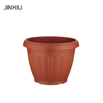 red plastic planters large