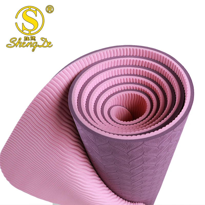 

Anti- tear 183x61x0.8cm popular size high quality TPE yoga mat for pilates fitness,TPE yoga mat, Blue,pink, purple, green