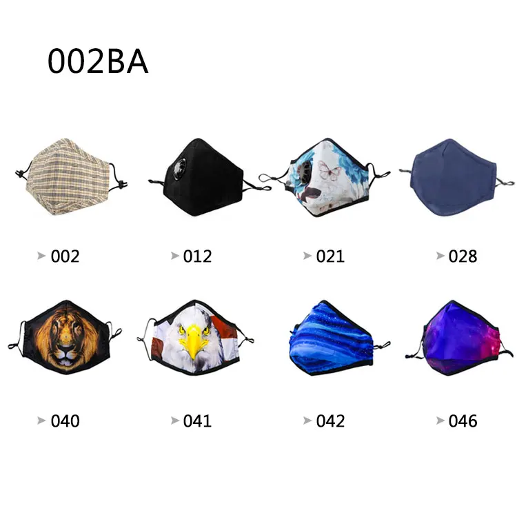 
custom anti dust facemask printed design dustproof mouth face mask 