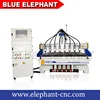 Multi Spindles Woodworking CNC Machine , 8 Spindles Wood CNC Router for 3D Relief