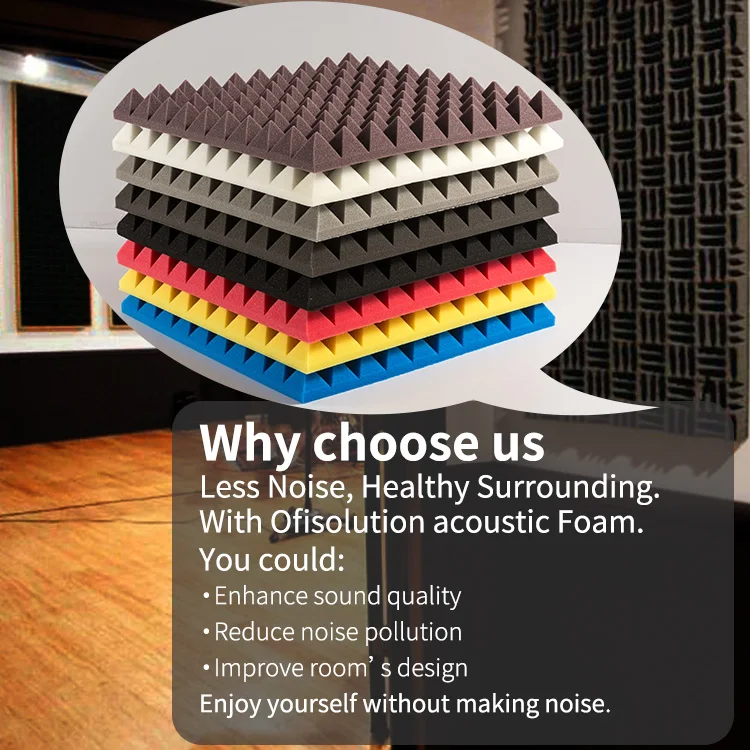 Sound Absorb Sponge Acoustic Panel Waterproof Pu Acoustic Panel