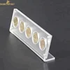 simple L shape clear acrylic coin holder