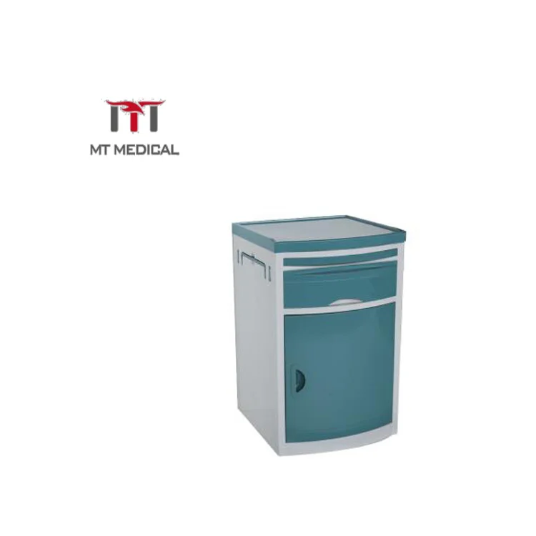 High Quality Hospital Movable ABS Bedside Storage Cabinet