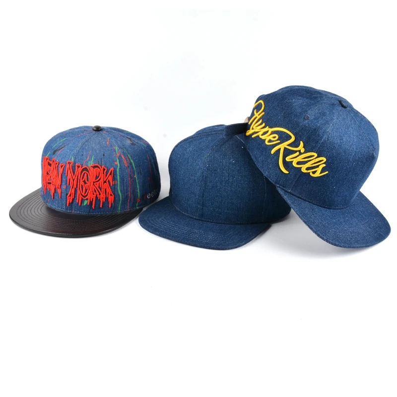 denim snapback