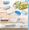 Soft back Adjustable plastic long-handled bath brush