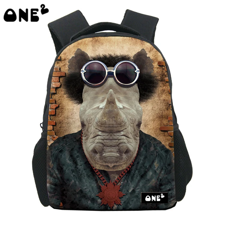 

ONE2 Design factory price rhinoceros school students bag backpack for students, Customized