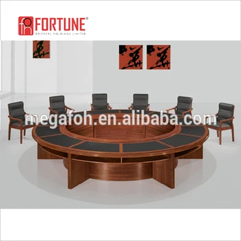 Classic Wooden Meeting Room Furniture Round Conference Table For 14 People Foh C22735 Buy Wooden Conference Table Conference Room Table Conference