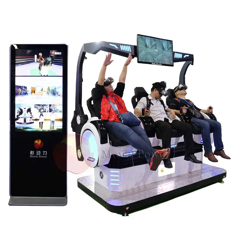 

9d VR Chair Roller Coaster Simulator Machine And Electric Film Sale Virtual Reality Motion Chair Games Simulator
