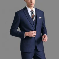 

MTM slim suits wholesale 3 piece wedding tuxedo french suit for men factory price